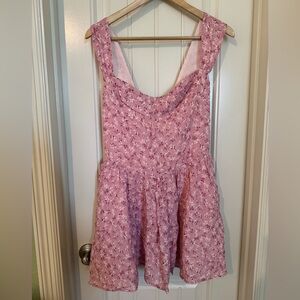 Reformation Blush Floral Smocked Dress